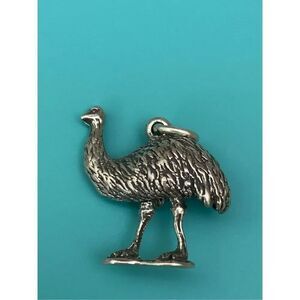 .925 Emu Sterling Silver jewelry charm #animals